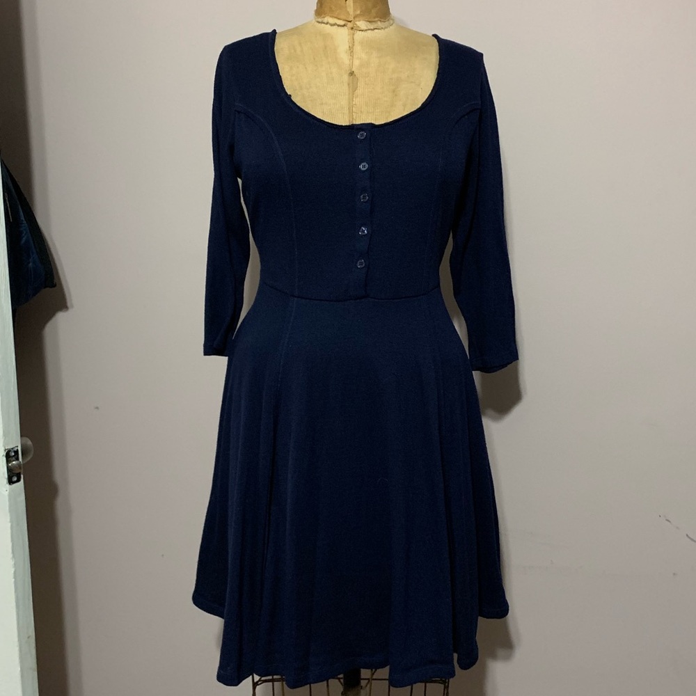 Torrid Navy Henley Sweater Dress Size 1